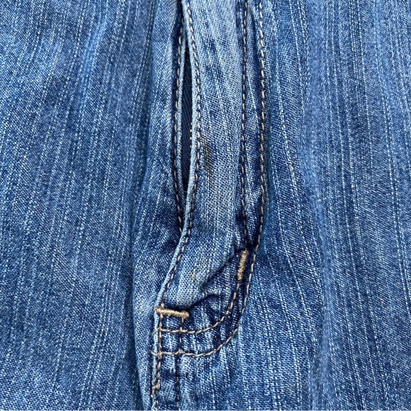 Vintage 1775 Women Medium Blue High Waist Relaxed 100% Cotton Jean Short Size 14 - Picture 10 of 16